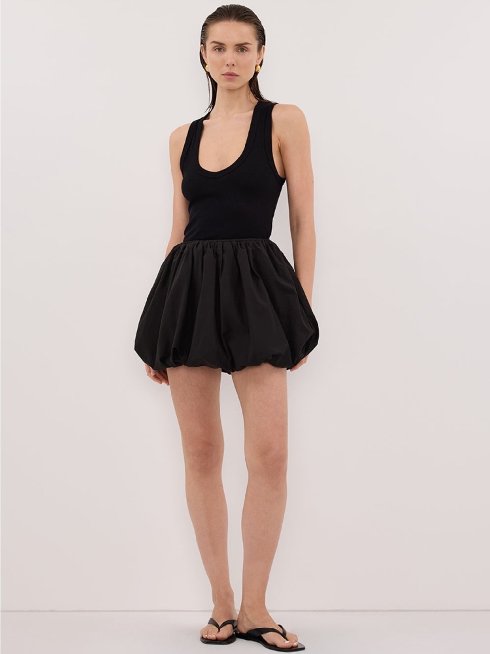 NWT Dissh Stevie Black Bubble Mini Skirt
